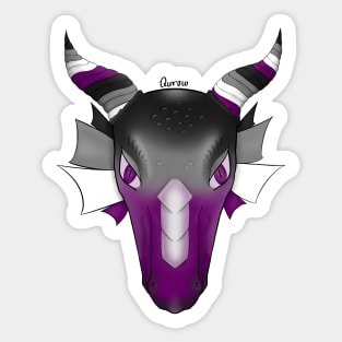 Asexual Pride Flag Dragon - 2018 Sticker